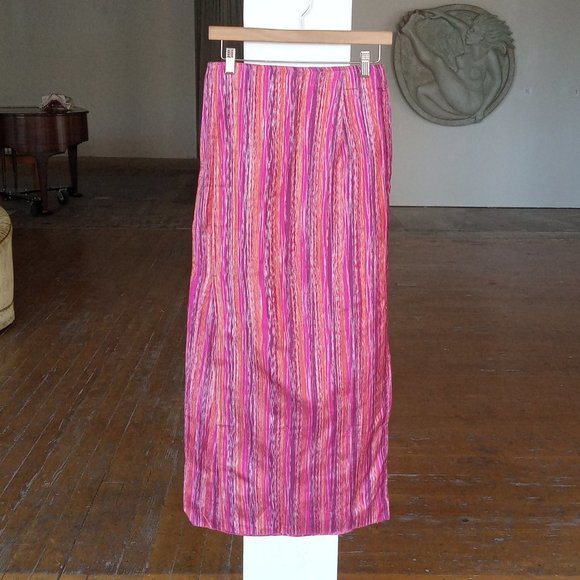 Pink, Orange and Purple maxi skirt with split - Picture 8 of 8